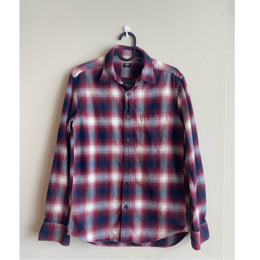 Uniqlo Flannel Checked Long-Sleeve Shirt Men’s XS